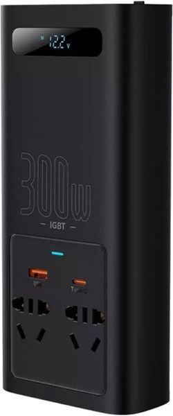 Автомобильный инвертор Baseus IGBT Power Inverter 300W (CN/EU 220V) Black (CGNB010101) BS-IGBT-300W-BK фото